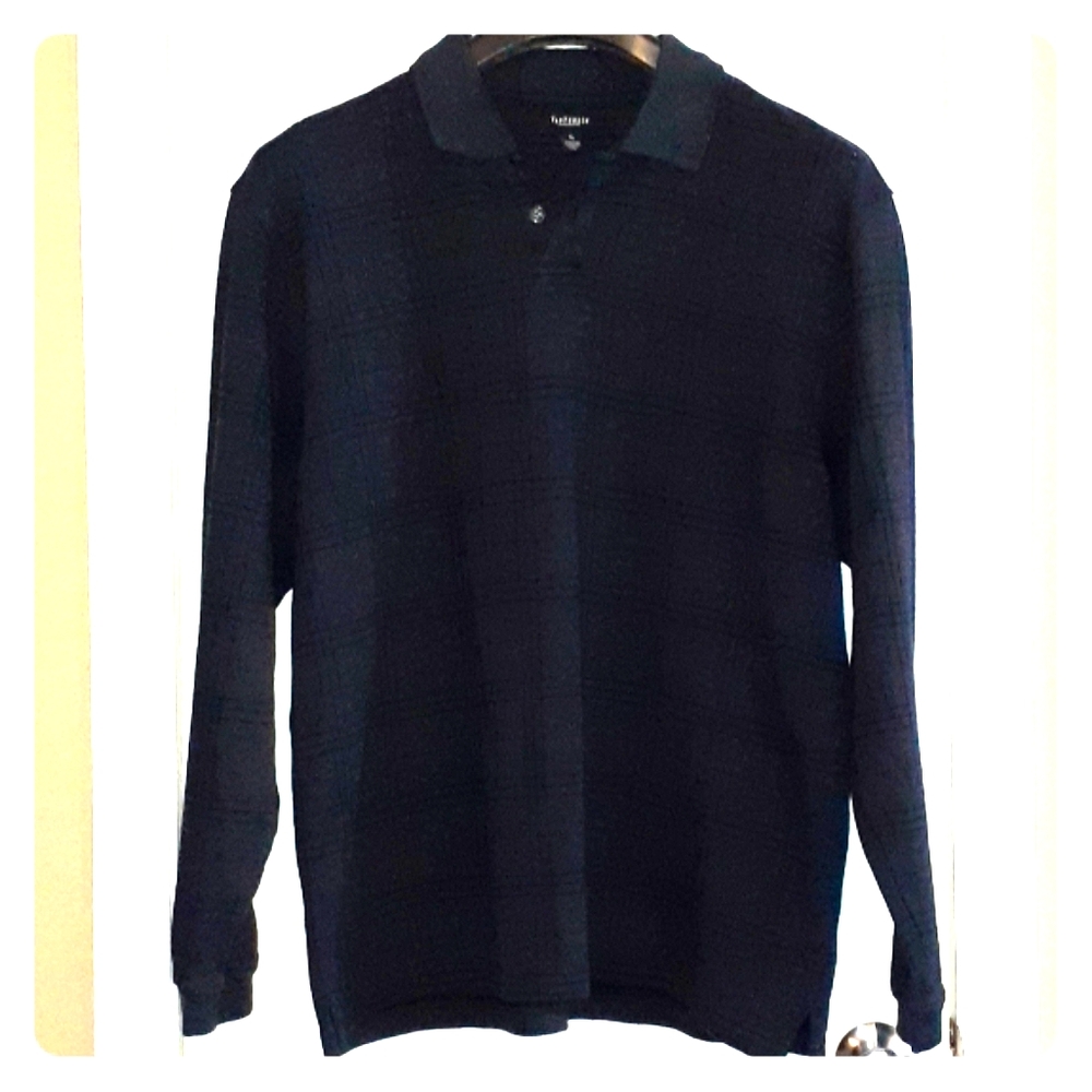 Van Heusen long sleeve polo shirt XL GUC
